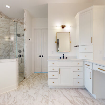 Primary Bathroom with His and Her Vanities