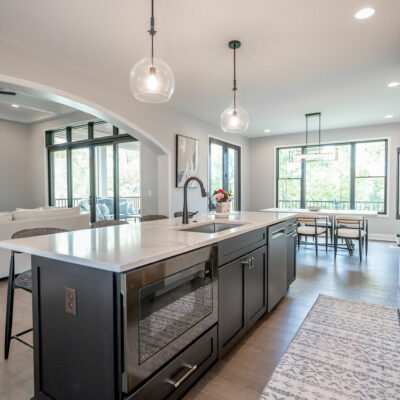 Modern Kitchen with Large Island with Seating