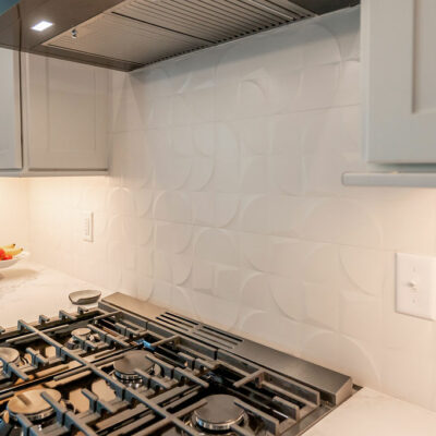 Modern Kitchen with Angela Harris Textured Ceramic Tile Backsplash