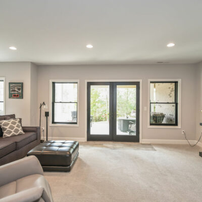 Lower Level Rec Room with walk-out to covered patio