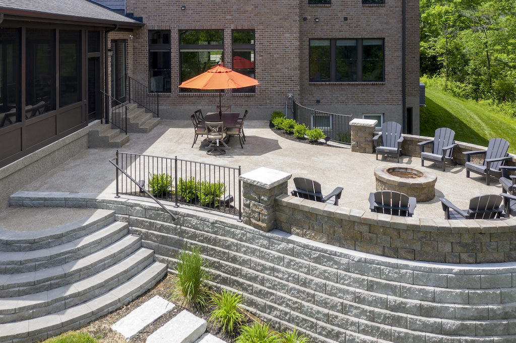 Patio with Fire pit and seating