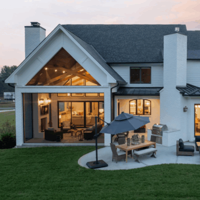 Screened-In Covered Porch Custom Home