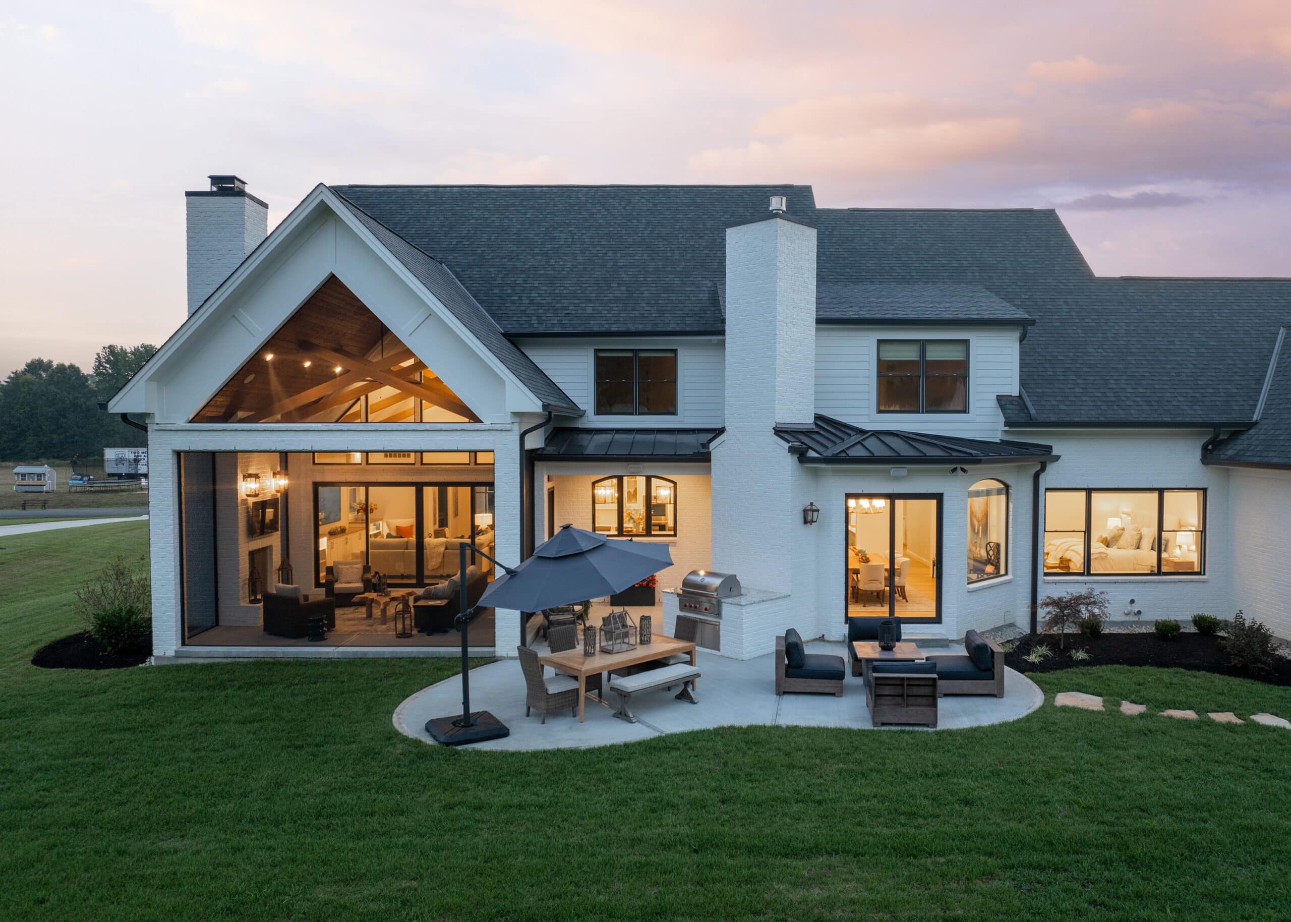 Screened-In Porch Custom Home Cincinnati Ohio