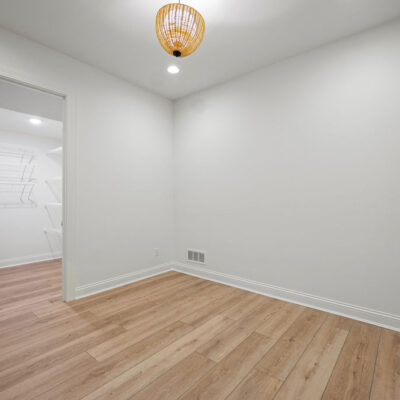 Lower level Play Room with Storage