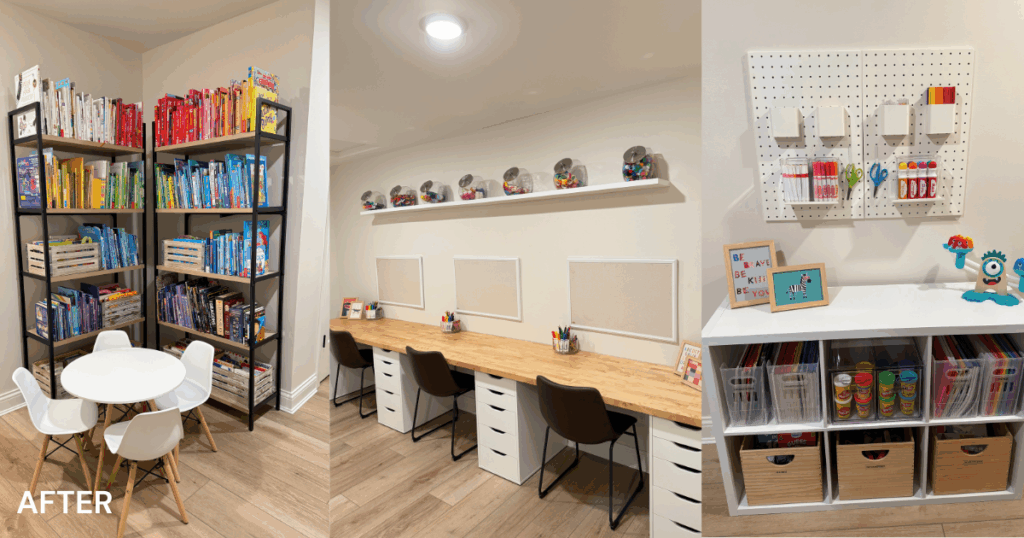 Organized Homework Craft Space