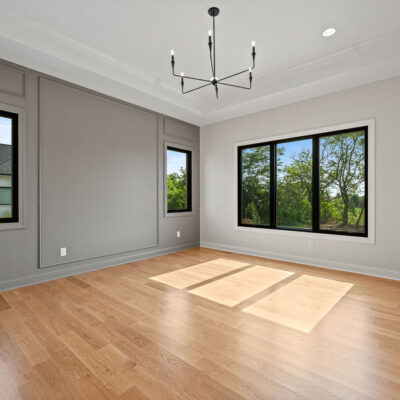Primary Bedroom Wall Molding and Tray Ceiling