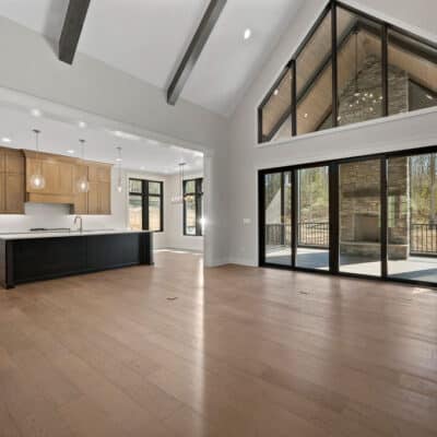 Great Room With Second Floor Loft Off Kitchen With Covered Porch Access