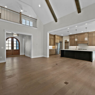 Great Room With Second Floor Loft Off Kitchen