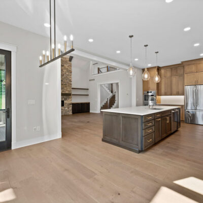 Dining Area, Kitchen and Covered Porch Open to Great Room