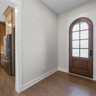 Arched Door Friends Entrance to Mudroom