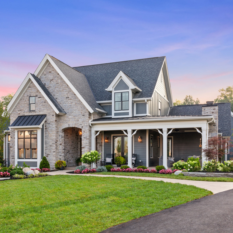 Custom Home Wraparound Front Porch