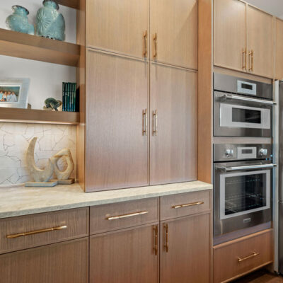 Back Kitchen with Appliances, pantry and Rift Cut White Oak Cabinetry