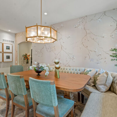 Dining area with banquette seating