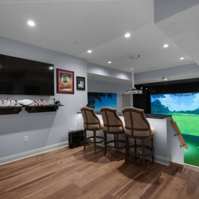 Two Level Golf Simulator Room