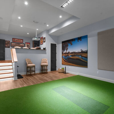 Two Level Golf Simulator Room