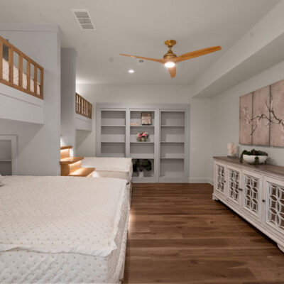 Bunkbed Room With Hidden Room Behind Bookshelves