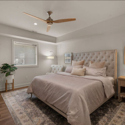 Lower Level Guest Bedroom With Tray Ceiling