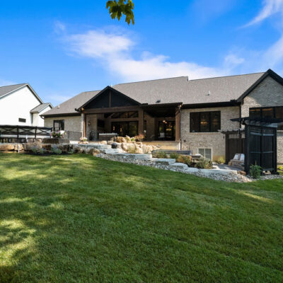 Rear outdoor living areas at Paxton Revival