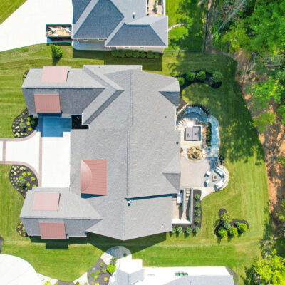 Aerial View Of The Paxton Revival Loveland Ohio Custom Home