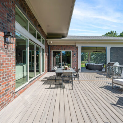 Sun Deck Off Screened In Porch With Pella Sliders From Primary Suite and Great Room