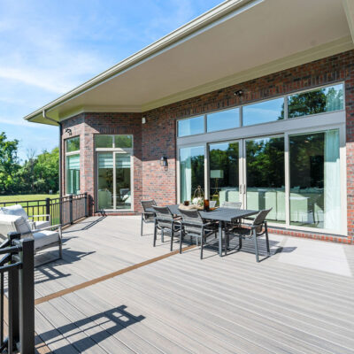 Sun Deck Off Screened In Porch With Pella Sliders From Primary Suite and Great Room