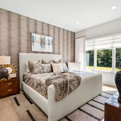 Guest Bedroom With Walk-in Closet and Full Bathroom on First Floor