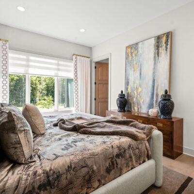 Guest Bedroom With Walk-in Closet and Full Bathroom on First Floor