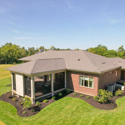 Screened In Porch with Fireplace and Sun Deck