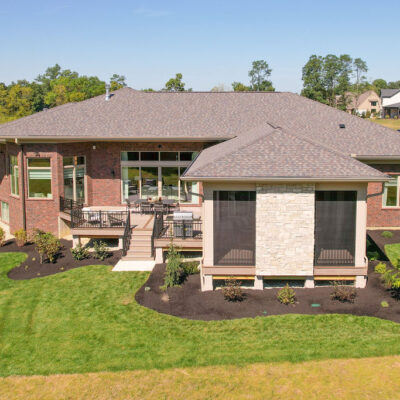 Screened In Porch with Fireplace and Sun Deck