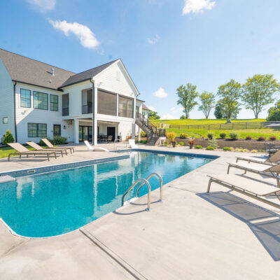 Modern Farmhouse with Pool and Covered Patio