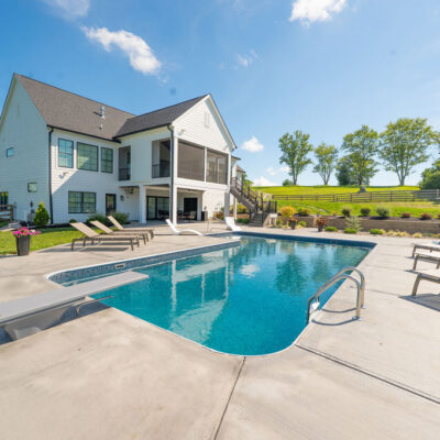 Modern Farmhouse with Pool and Covered Patio