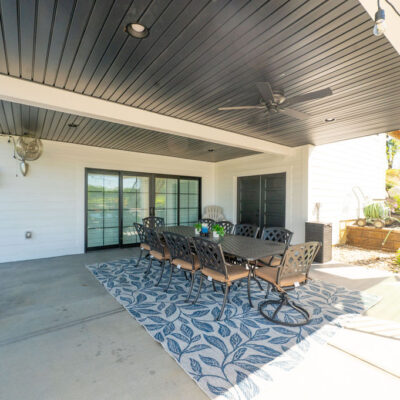 Covered Lower Level Walkout Dining Area